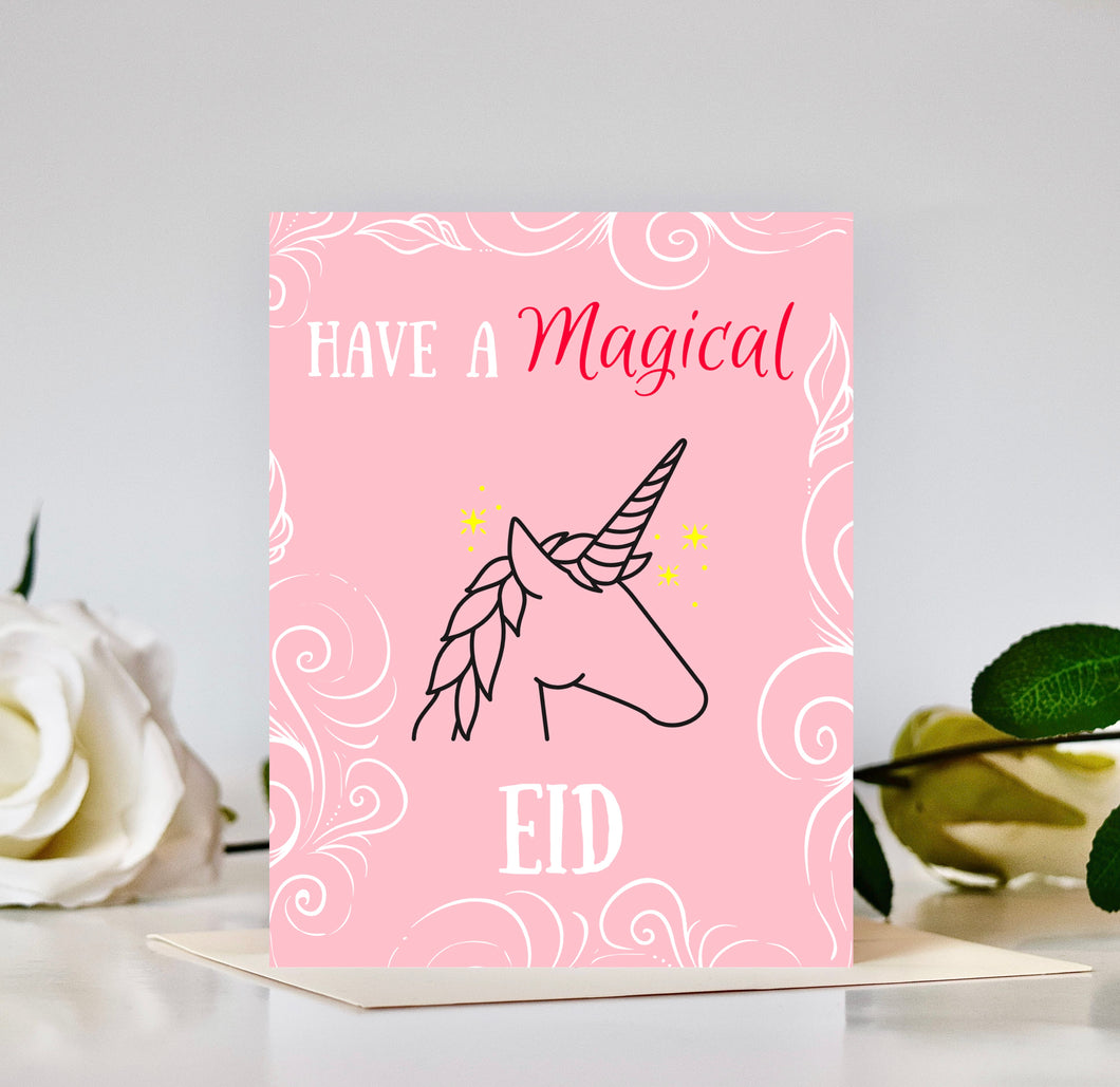Kids Unicorn Eid Card