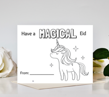 Load image into Gallery viewer, Kids Color-In Eid Cards Variety Pack (Set of 5)
