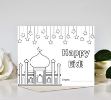 Load image into Gallery viewer, Kids Color-In Eid Cards Variety Pack (Set of 5)
