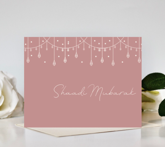 Shaadi Mubarak Card - Crystals