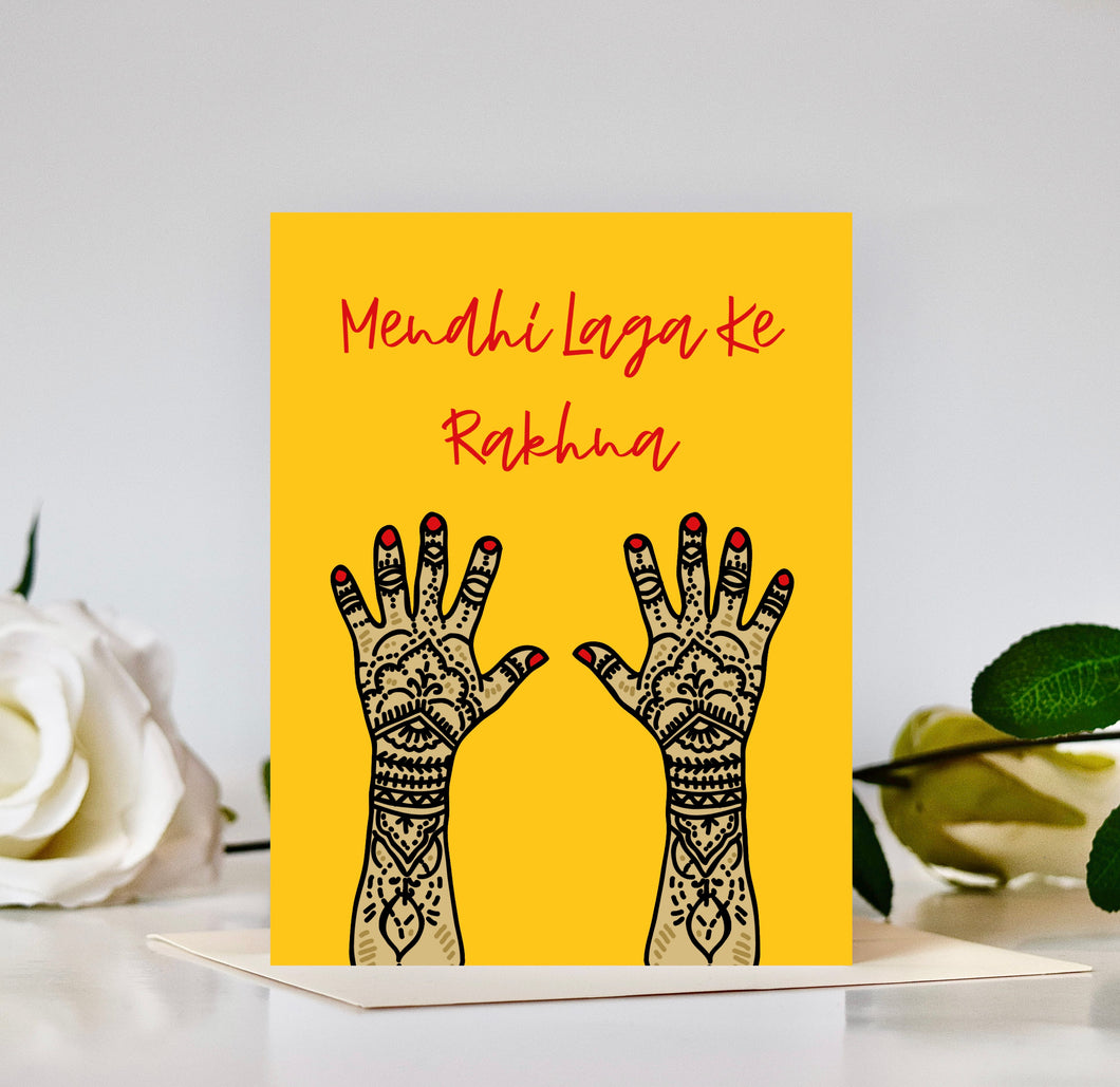 Mehndi Hands Wedding Card